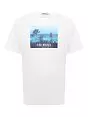 Мужская футболка с оригинальным принтом Bikkembergs BKK2MTS06cWhite